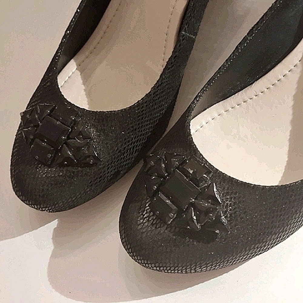 BCBGeneration Black Lizard Wedge